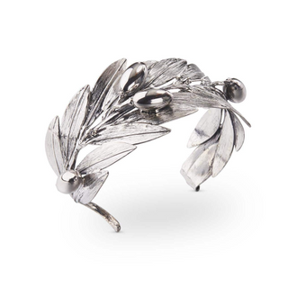 Buccellati Sterling Silver Olive Branch Mario Leaf Cuff Bracelet