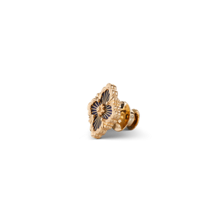Buccellati Opera Tulle Yellow Gold Small Brooch in Blue Enamel