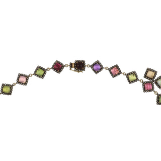 Tenenbaum Two-Tone Multicolor CabochonTourmaline & Diamond Jewelry Suite