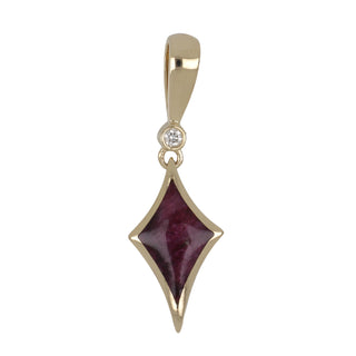 Estate Kabana 14K Gold Spiny Oyster Pendant with Diamond