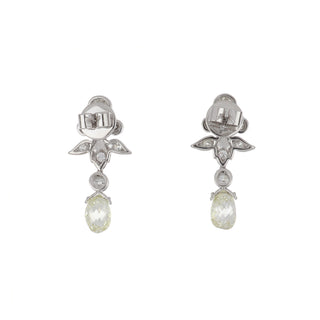 Antique Garland-Style Briolette Diamond Drop Earrings