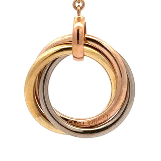 Cartier Tri-Color 18K Gold Diamond Trinity Lariat Necklace