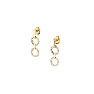 Michael M 14K Gold Cloud Diamond Drop Earrings