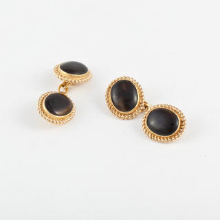 Mid-Century Gianmaria Buccellati Yellow Gold Tortoise Shell Cufflinks