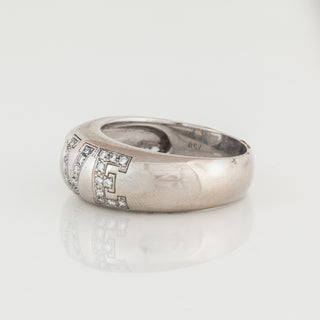 Estate Chopard 18K White Gold Happy Diamonds Love Ring