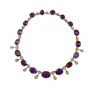 Antique Georgian Amethyst and Chrysoberyl Jewelry Suite