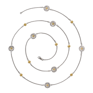 Buccellati Sterling Silver Daisy Station Necklace