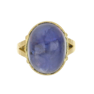 Tenenbaum Hammered 18K Gold No Heat Star Sapphire Ring