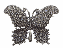 Load image into Gallery viewer, Cut steel early Victorian butterfly pin
