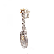 Load image into Gallery viewer, Estate Graff 18K Two-Tone Gold White and Yellow Diamond Earrings
