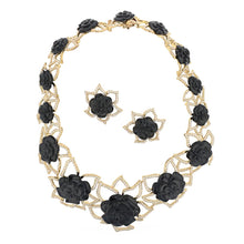 Load image into Gallery viewer, Chanel White Agate Flower Necklace and Earrings
