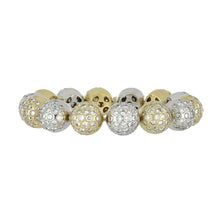 Load image into Gallery viewer, Estate 18K Two-Tone Gold Ball Link Bracelet with Diamonds
