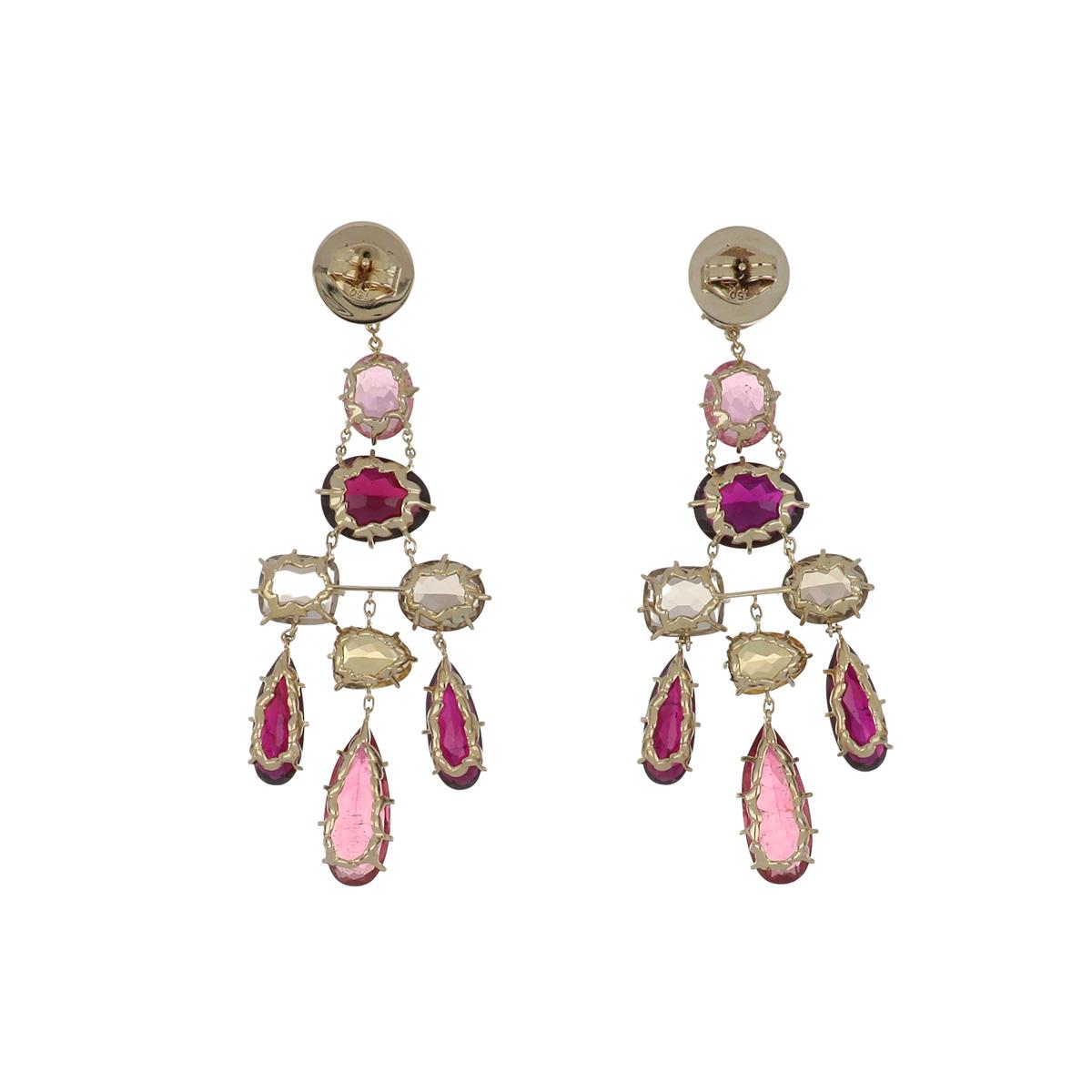 Gemstone chandelier on sale earrings