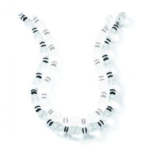 Load image into Gallery viewer, Seaman Schepps 18K White Gold 20 1/2&quot; Torchon Necklace in Rock Crystal, Onyx and Diamond
