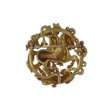 Load image into Gallery viewer, Important Art Nouveau Platinum and 18K Gold Pin with St. George and The Dragon
