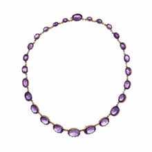 Load image into Gallery viewer, Important Victorian 14K Rose Gold Amethyst Riviere Necklace
