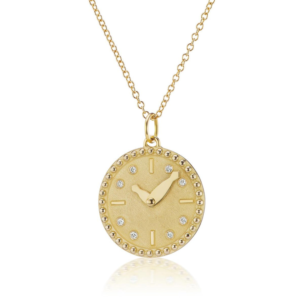 L. Klein 18K Gold My Time Brilliant Chain Necklace with Diamonds