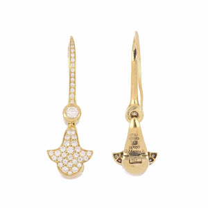 Vintage Marina B. Onyx and Wood Interchangeable 18K Gold Doorknocker Earrings