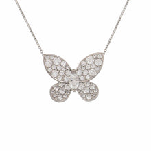 Load image into Gallery viewer, Estate Graff 18K White Gold Pave Diamond Butterfly Pendant
