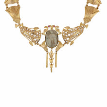 Load image into Gallery viewer, Mid-Century Egyptian Revival 18K Gold Scarab Necklace
