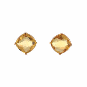 Lisa Nik Citrine 18K Rose Gold Stud Earrings