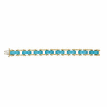 Load image into Gallery viewer, Aletto Brothers Turquoise 18K Gold Bridge Brace let
