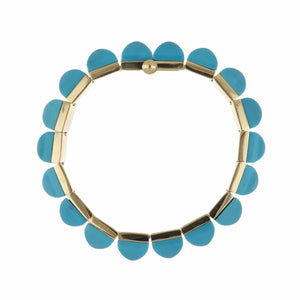 Aletto Brothers Turquoise 18K Gold Pyramid Bracelet