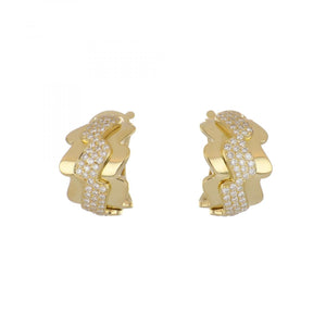 Vintage Van Cleef & Arpels 18K Gold Hoop Earrings