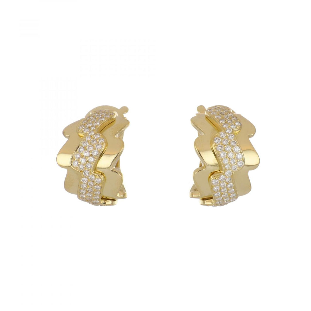 Vintage Van Cleef & Arpels 18K Gold Hoop Earrings