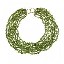Load image into Gallery viewer, Estate 18K Gold Multi-Strand Peridot Bead Necklace
