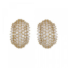 Load image into Gallery viewer, Vintage Domed Diamond 18K Gold Earrings
