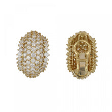 Load image into Gallery viewer, Vintage Domed Diamond 18K Gold Earrings

