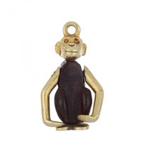 Load image into Gallery viewer, 18K Gold Wooden Monkey Charm
