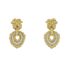 Load image into Gallery viewer, Vintage 1970s Wander 18K Gold and Platinum Earrings
