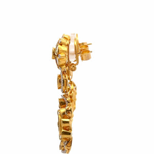 Maharaja 18K Gold Rose-Cut Diamond Drop Earrings