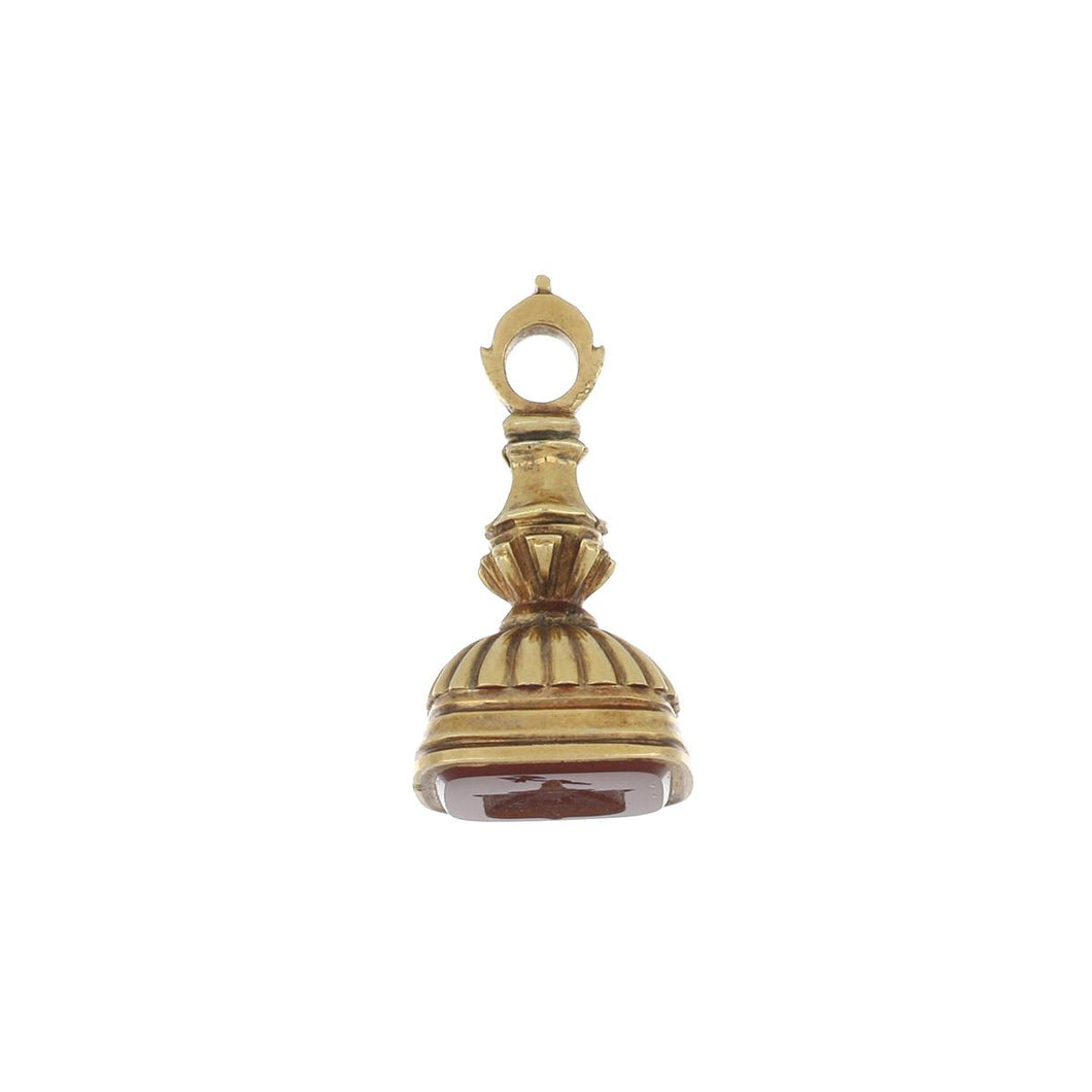 Victorian 14K Gold Watch Fob with Intaglio Seal