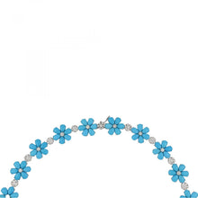 Load image into Gallery viewer, Maharaja 18K White Gold Turquoise Flower Necklace
