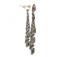 Load image into Gallery viewer, Maharaja Sterling Silver Multi-Colored Tourmaline Chandelier Earrings
