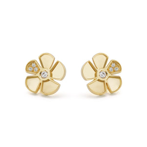 L. Klein 18K Gold Alessia Small Earrings with Diamonds