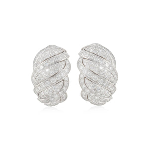 Mauboussin 18K White Gold Diamond Earrings