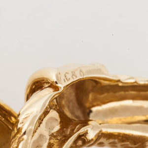 Estate Van Cleef & Arpels 18K Textured Gold Double Link Bracelet