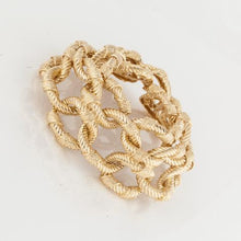 Load image into Gallery viewer, Estate Van Cleef &amp; Arpels 18K Textured Gold Double Link Bracelet
