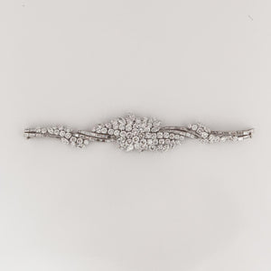 Mid-Century Platinum Diamond Bracelet