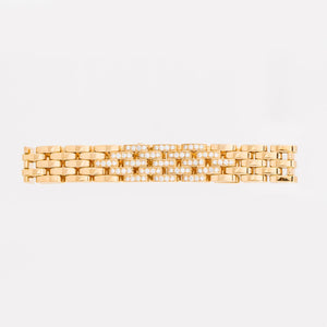 Estate Cartier Maillon Panthère 18K Gold  Link Diamond Bracelet