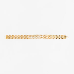 Estate Cartier Maillon Panthère 18K Gold  Link Diamond Bracelet