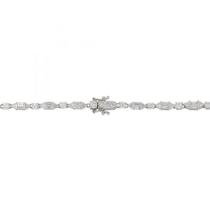 Important Estate 18K White Gold Fancy-Shape Diamond Chain with Removable Oversize Pear-Shape Tanzanite and Diamond Pendant