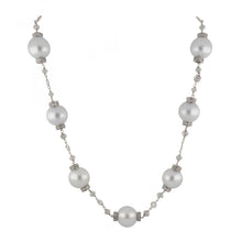 Load image into Gallery viewer, 18K White Gold South Sea Pearl Necklace with Diamonds
