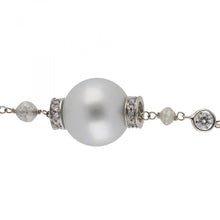 Load image into Gallery viewer, 18K White Gold South Sea Pearl Necklace with Diamonds
