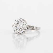 Load image into Gallery viewer, Edwardian Platinum 3 Carat Old European-Cut Diamond Engagement Ring

