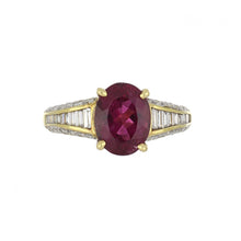 Load image into Gallery viewer, Estate 18K Gold Rubellite Tourmaline and Diamond Ring
